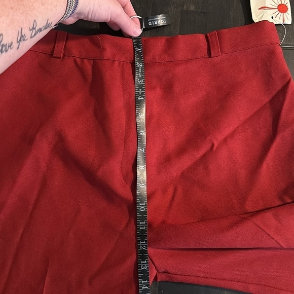 Vintage 70s High Waisted Wide Leg Trousers Red Size 20 Vintage (32inch Waist) - Picture 7 of 8